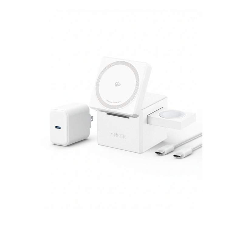 Anker 3-in-1 Cube with MagSafe 公式物撮り(展開状態・キューブ型)