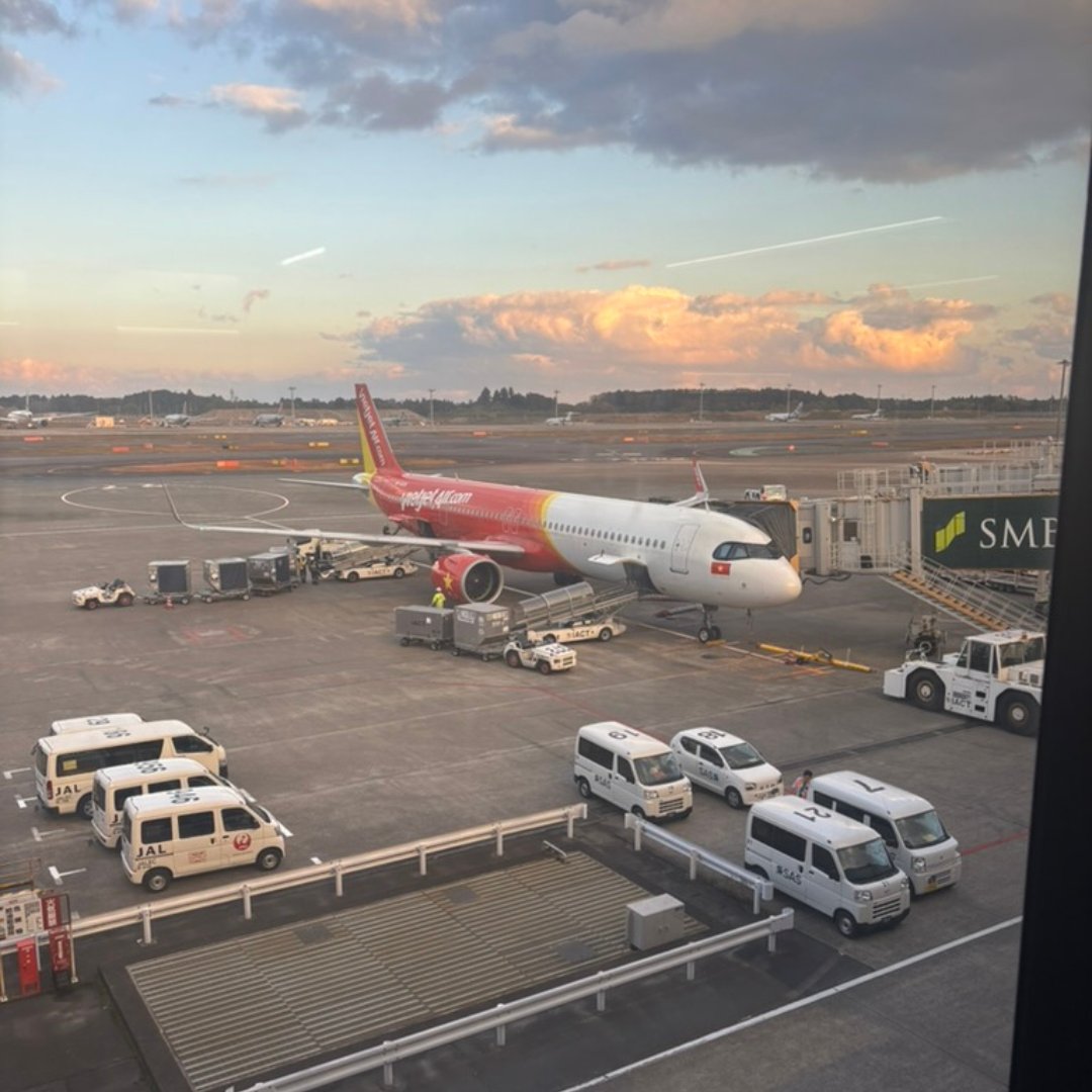 成田空港に駐機するベトジェットエアの機体