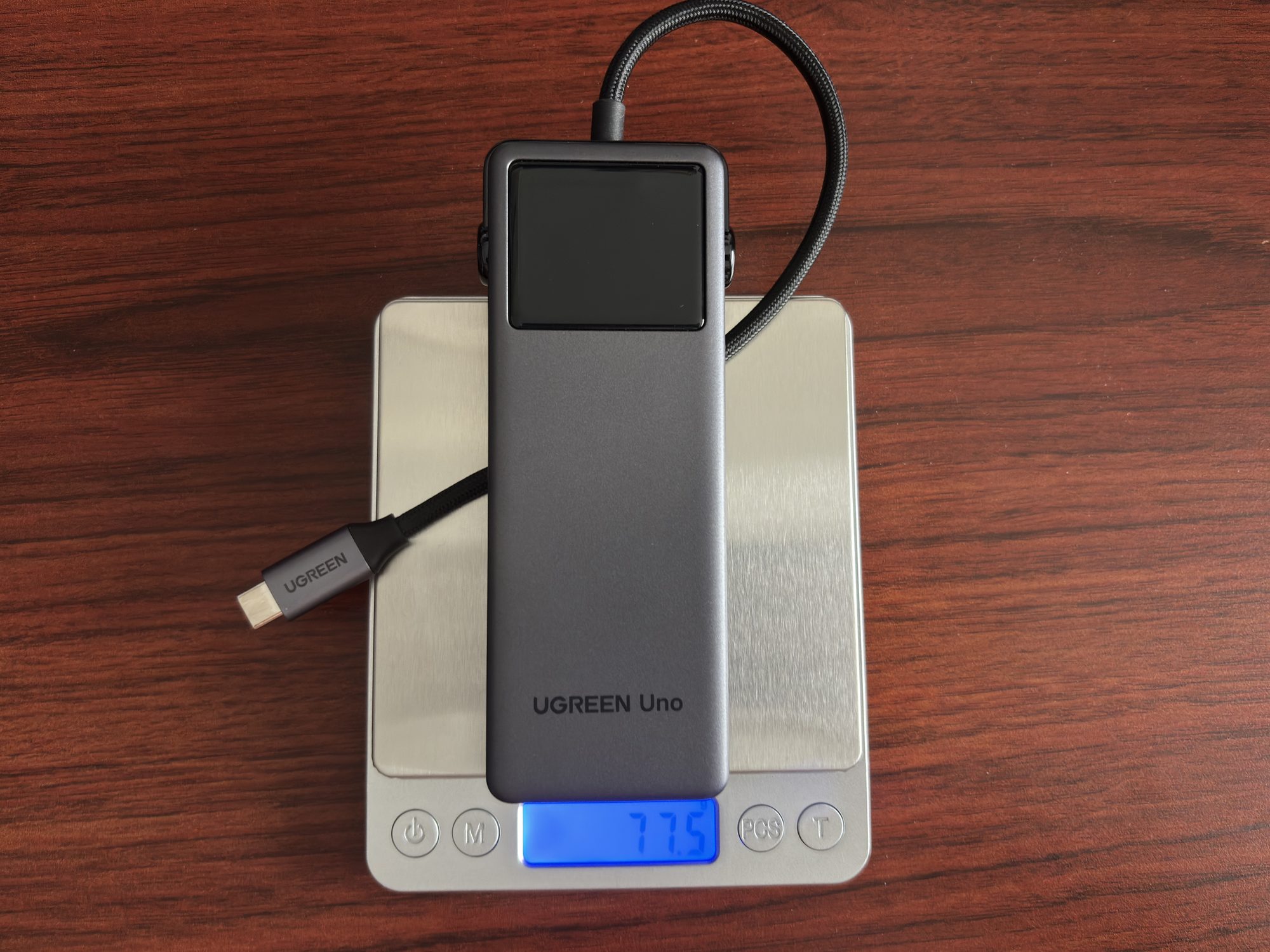 キッチンスケールでの実測77.5g